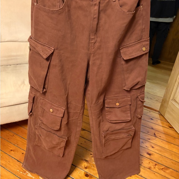 Lily High Rise Fashion nova Multi Pocket Cargo Jeans - Picture 8 of 8